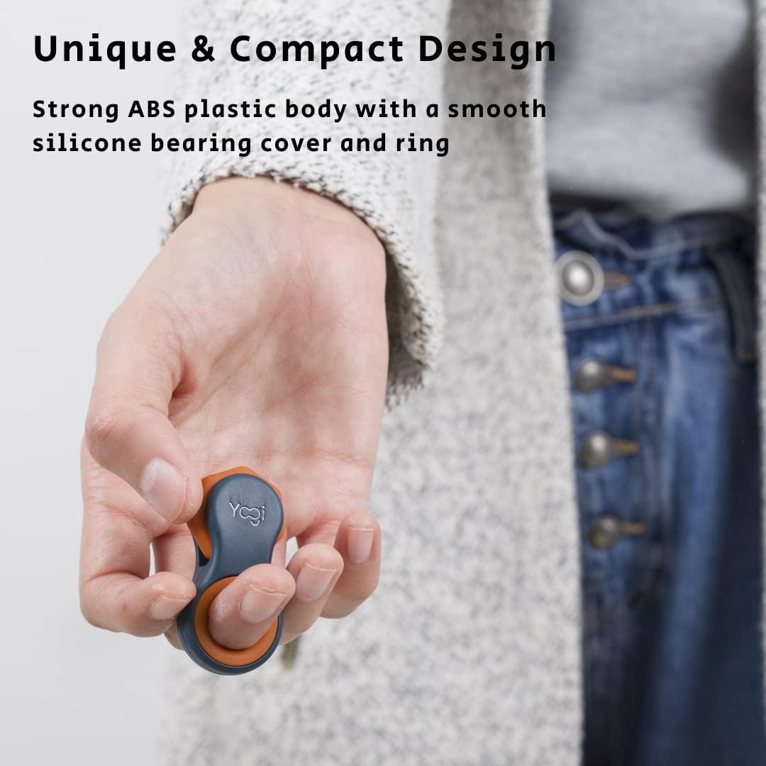 Nacnic Yogi Juguete Antiestrés Hilanderos Para Adultos Alivio De La Ansiedad ADHD Add Y Autismo Juguetes Silenciosos Para Adultos Y Niños Cinco Tamaños De Anillos Paquete De 2