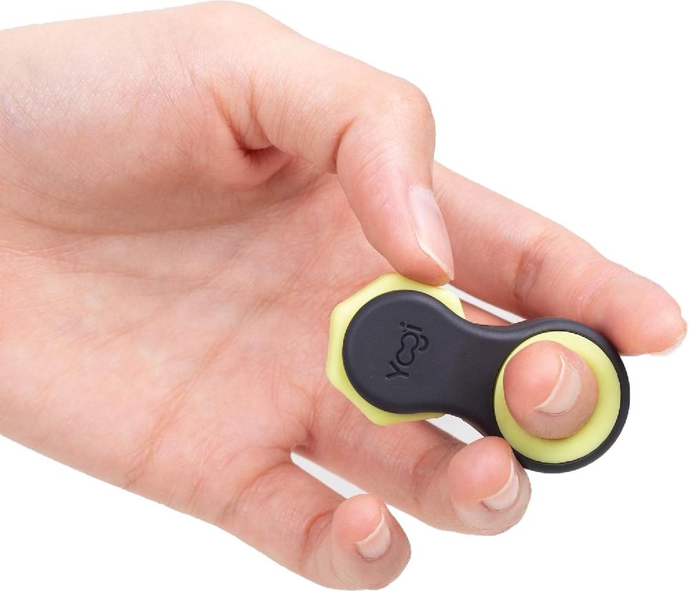 nacnic Yogi Juguete inquieto hilanderos inquietos para Adultos Alivio de la ansiedad ADHD Add y Autismo Juguetes inquietos silenciosos para niños Cinco tamaños de Anillos - luz de Luna