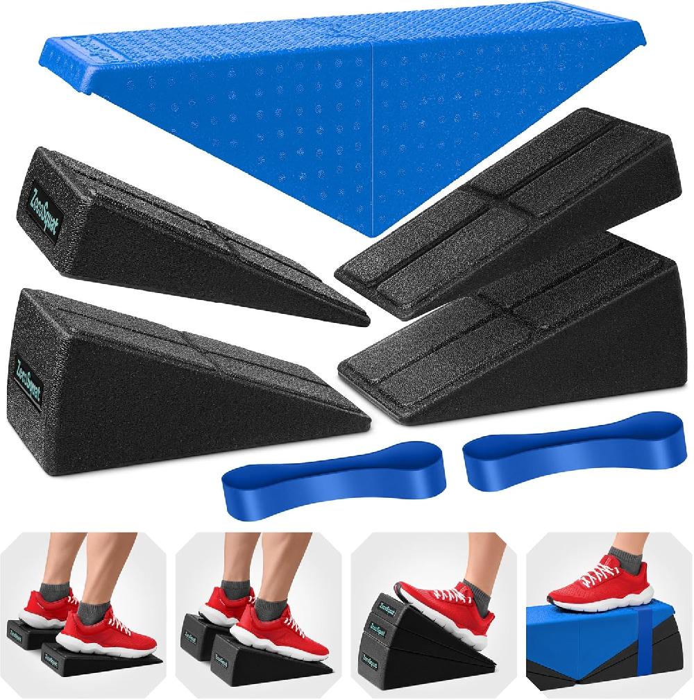 nacnic ZocoSquat - Juego de 5 cuñas para sentadillas - Se convierte en plataforma de pasos aeróbicos - Bloque de cuñas para sentadillas - Tabla inclinada para estiramiento de pantorrillas