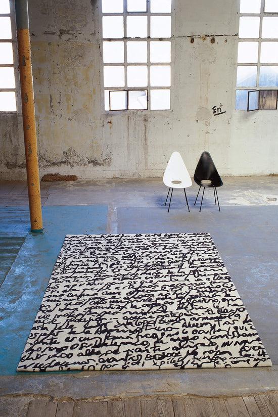 Nanimarquina Alfombra Black On White Manuscrit Runner L