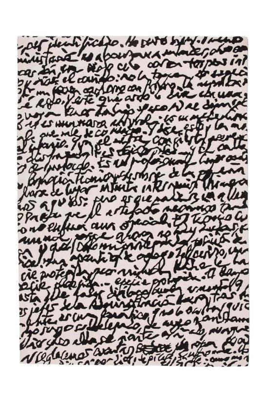 nanimarquina Alfombra Black on White Manuscrit