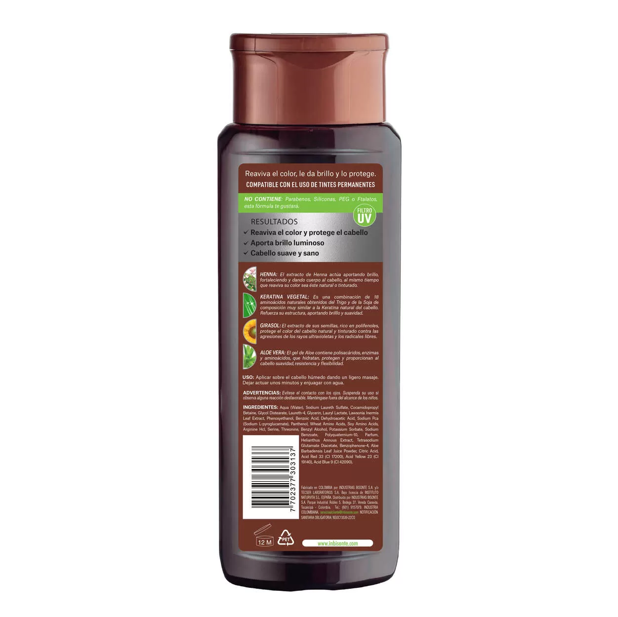 Naturaleza Y Vida Champú Coloursafe Castaño X 300 Ml