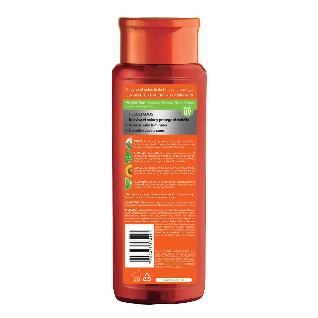 Naturaleza Y Vida Champú Coloursafe Cobrizo X 300 Ml