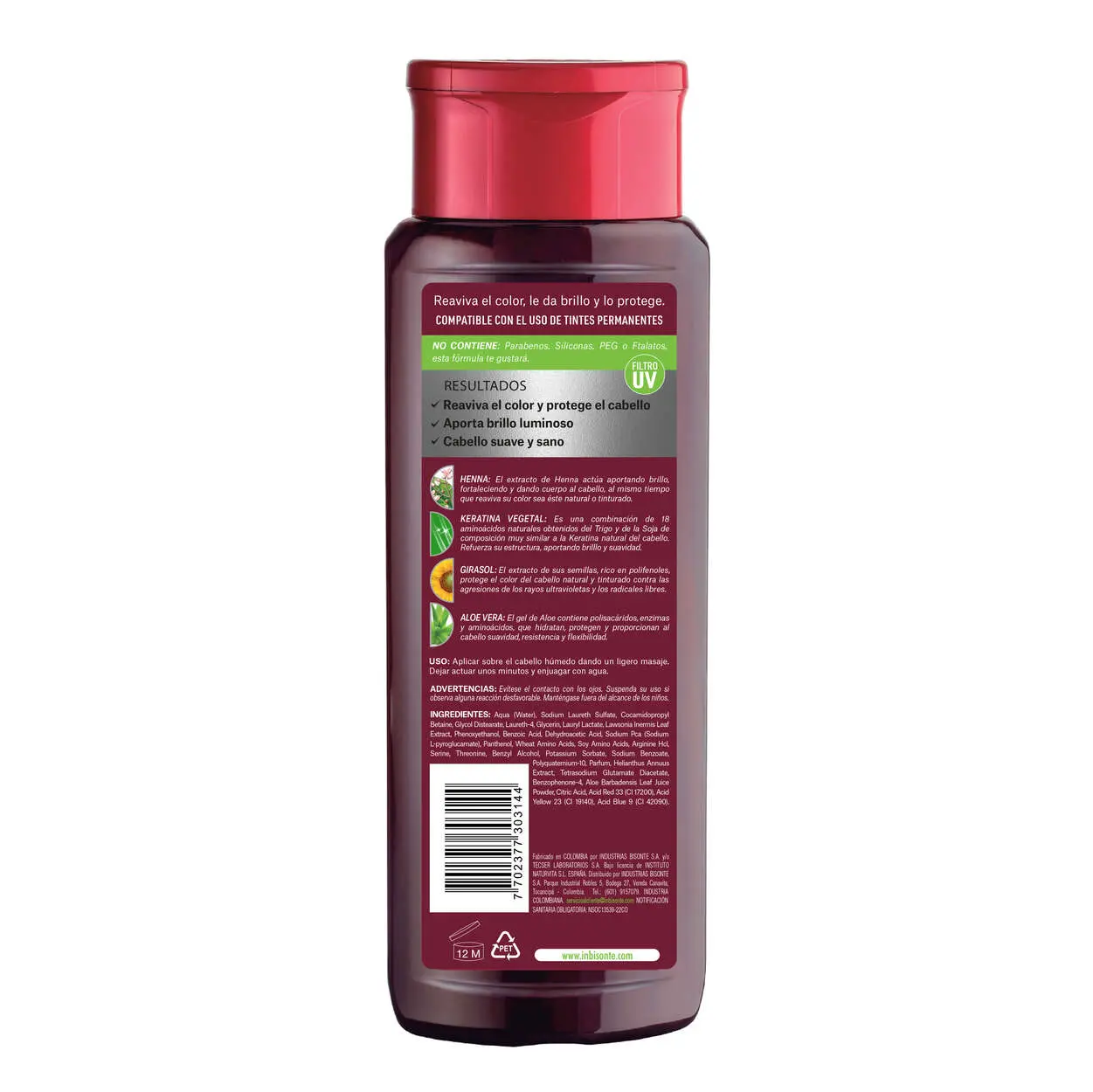 Naturaleza Y Vida Champú Coloursafe Pelirrojo X 300 Ml