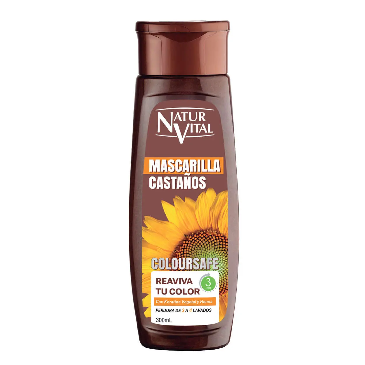 naturaleza y vida Mascarilla capilar coloursafe castaño x 300 ml