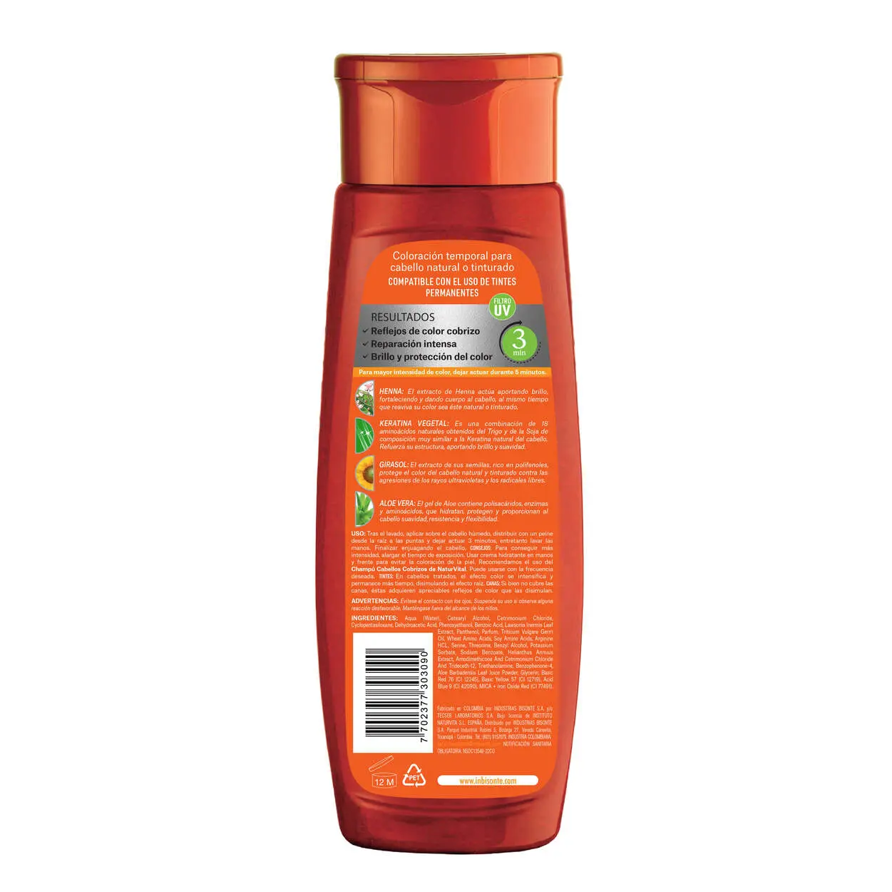 Naturaleza Y Vida Mascarilla Capilar Coloursafe Cobrizo X 300 Ml