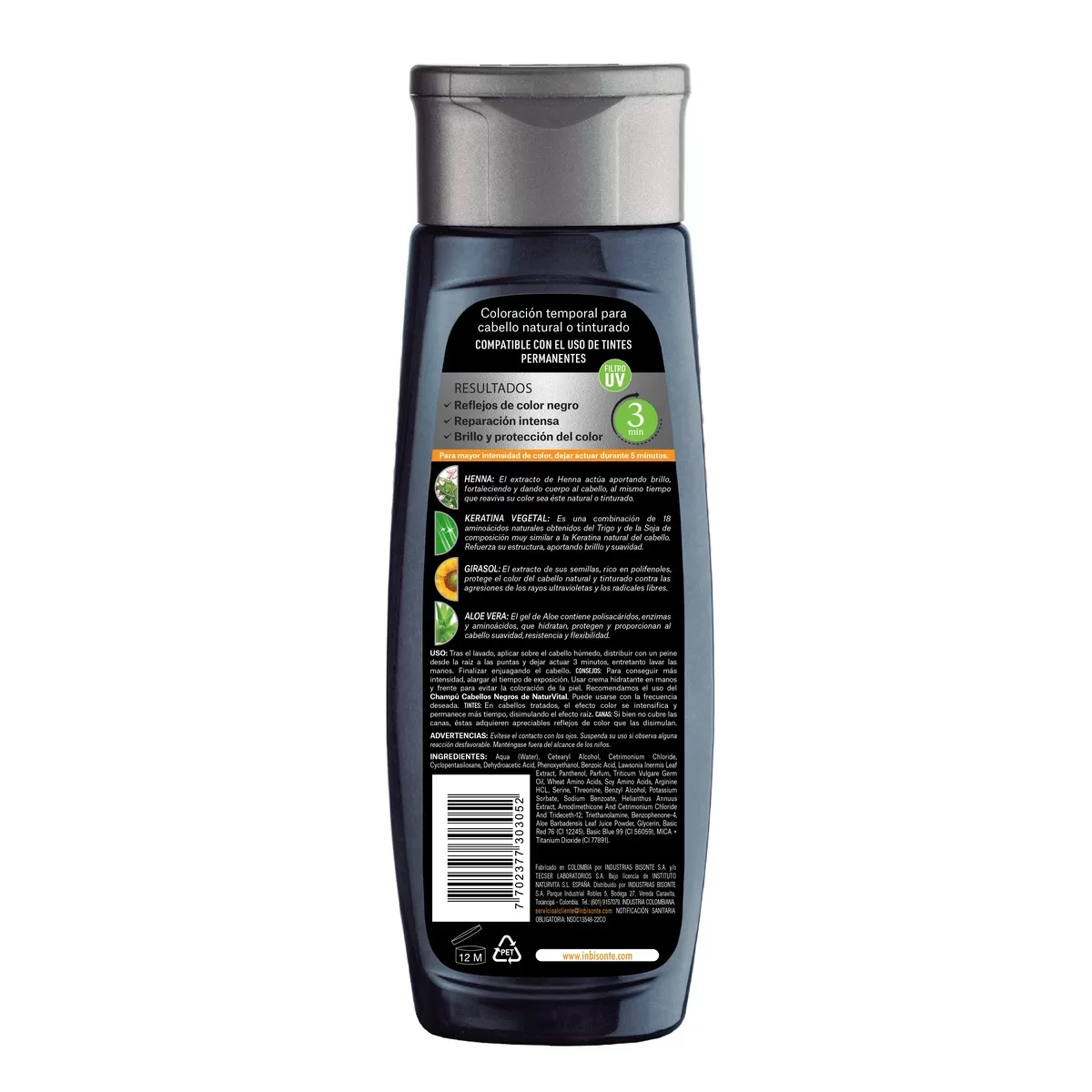 Naturaleza Y Vida Champú Coloursafe Negro X 300 Ml