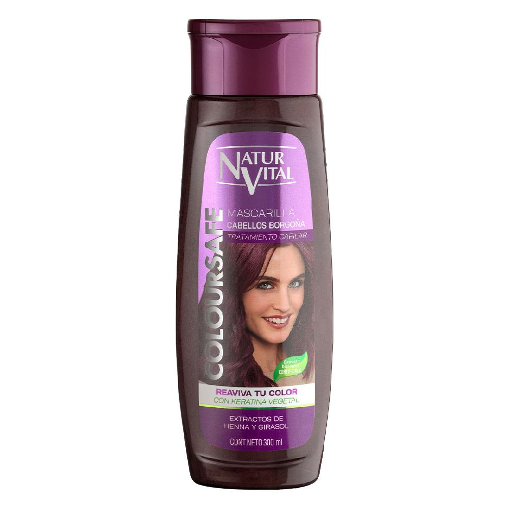 naturvital Mascarilla ColourSafe Cabellos Borgoña