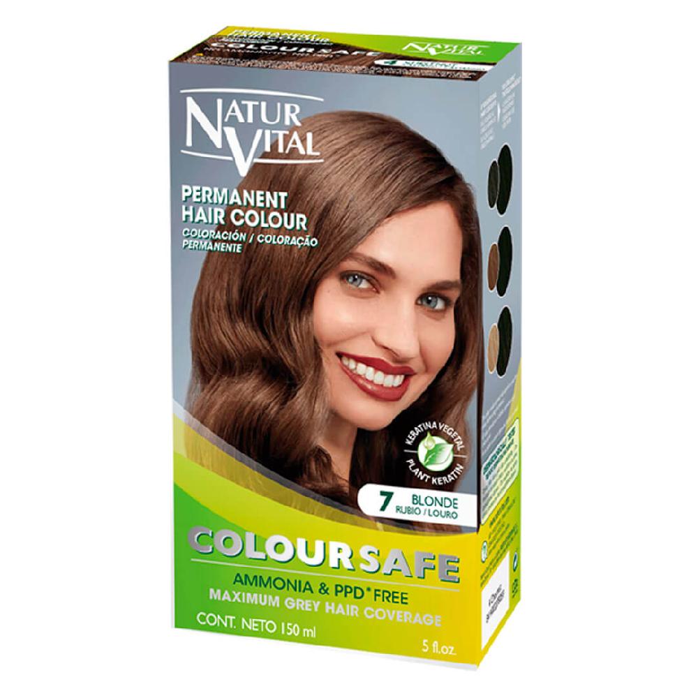 naturvital Tinte ColourSafe Permanente nº 7 Rubio