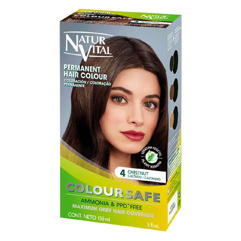 naturvital Tinte ColourSafe Permanente nº 4 Castaño