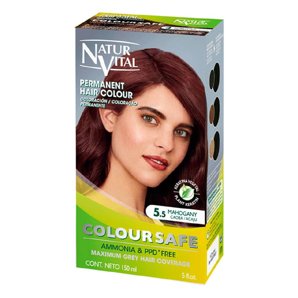 naturvital Tinte ColourSafe Permanente nº 5.5 Caoba