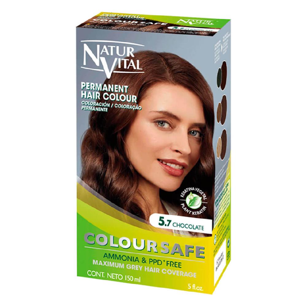 naturvital Tinte ColourSafe Permanente nº 5.7 Chocolate