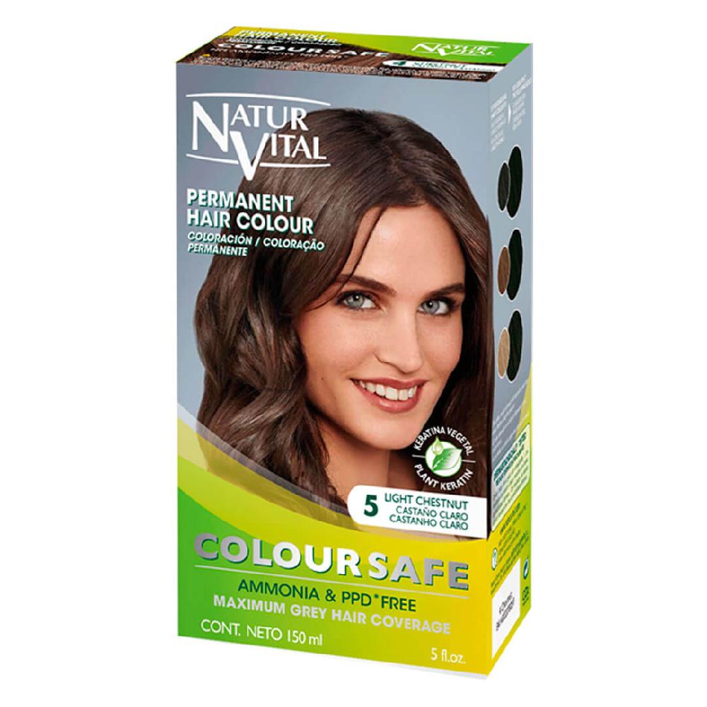 naturvital Tinte ColourSafe Permanente nº 5 Castaño Claro