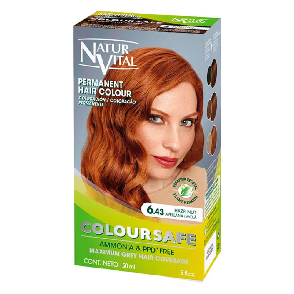 naturvital Tinte ColourSafe Permanente nº 6.43 Avellana