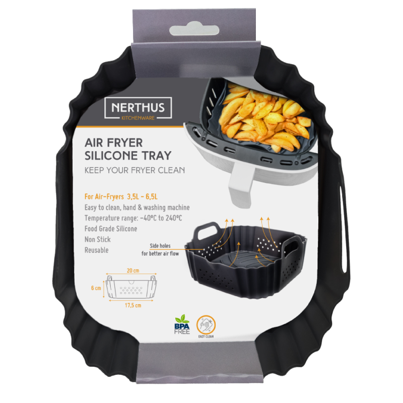 Nerthus Kitchenware Bandeja Air Fryer Silicona Perforada
