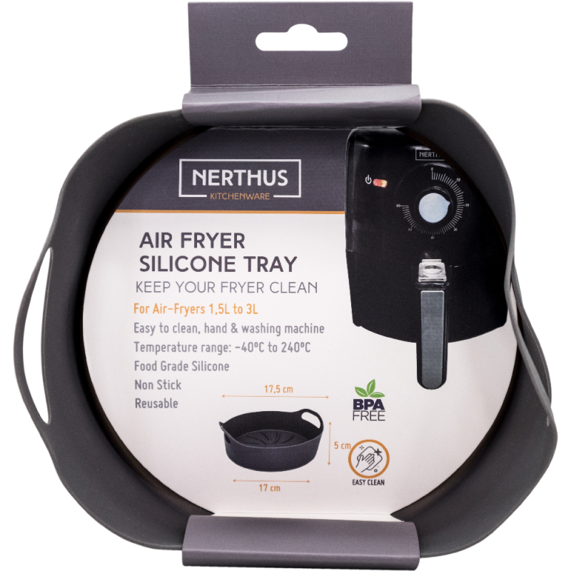 Nerthus Kitchenware Bandeja Air Fryer Silicona Redonda