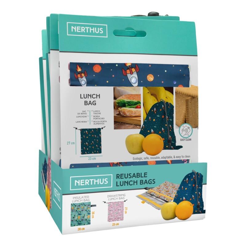 Nerthus Kitchenware Bolsa De Almuerzo Con Cordón Espacio Adaptable