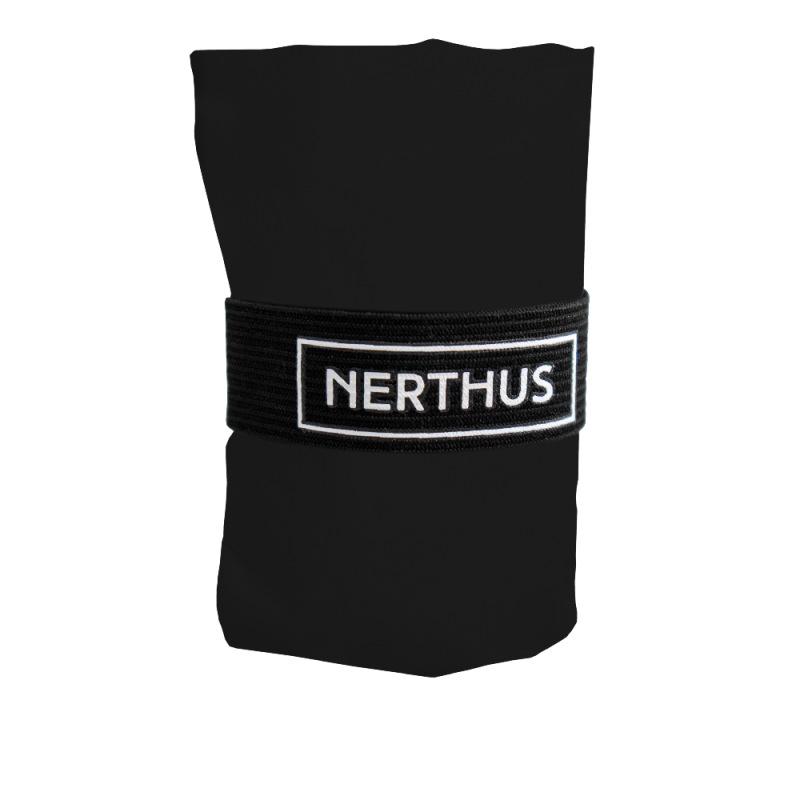 Nerthus Kitchenware Bolsa De Compra Plegable Con Cierre Elástico Negro