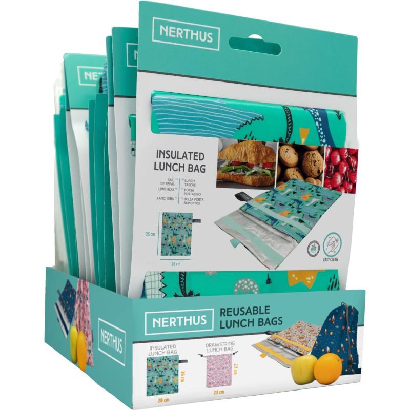 Nerthus Kitchenware Bolsa Isotermica Reutilizable Para El Almuerzo Dinosaurios