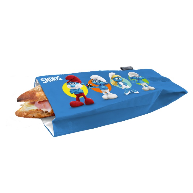 Nerthus Kitchenware Bolsa Para Bocadillo Reutilizable Pitufos 3D