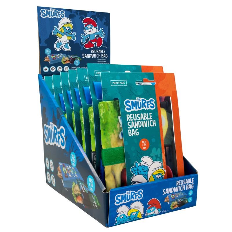 Nerthus Kitchenware Bolsa Para Bocadillo Reutilizable Pitufos 3D