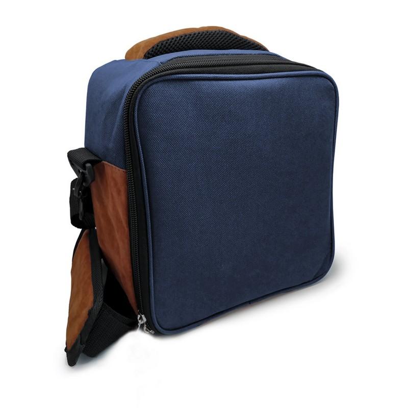 nerthus kitchenware Bolsa térmica azúl con 2 herméticos de cristal