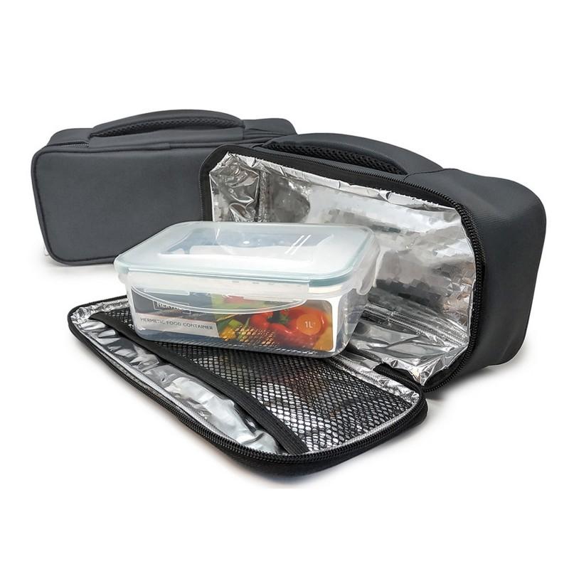 nerthus kitchenware Bolsa térmica gris con 1 hermético