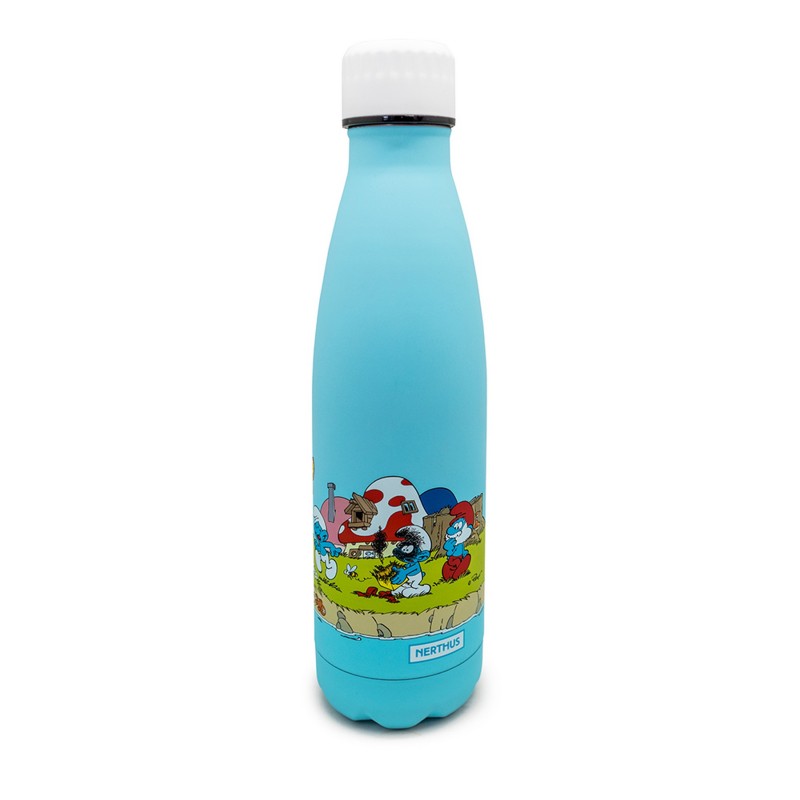 nerthus kitchenware Botella Pitufos AZUL 500ml doble pared
