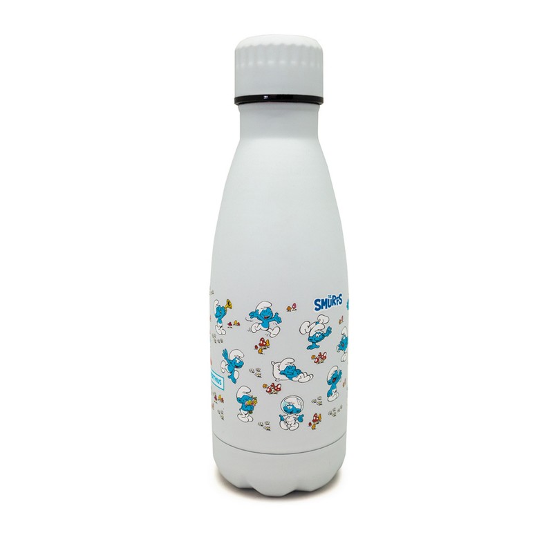 nerthus kitchenware Botella Pitufos BLANCA 350ml doble pared
