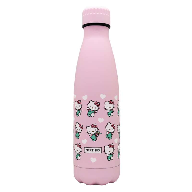nerthus kitchenware Botella Termo Doble Pared diseño Hello Kitty Rosa 500ml