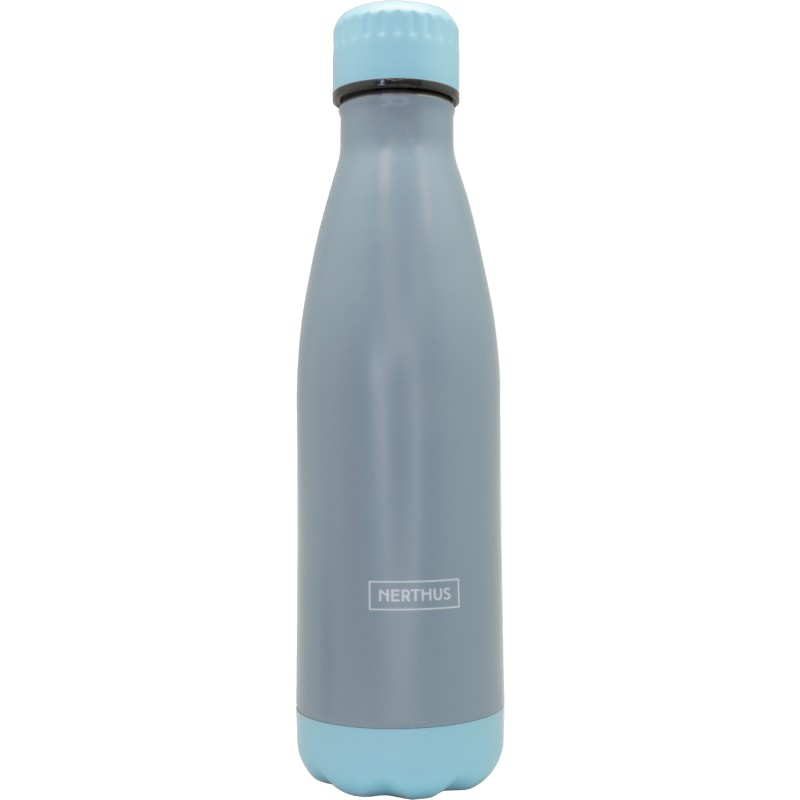 nerthus kitchenware Botella Termo Doble Pared para fríos y Calientes Gris Mate