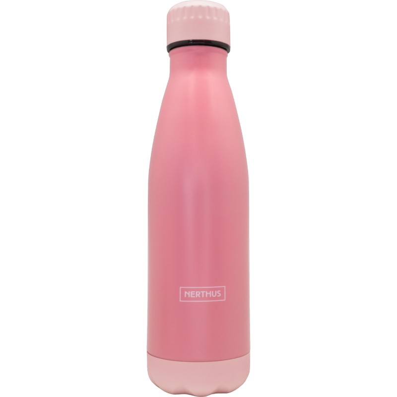 nerthus kitchenware Botella Termo Doble Pared para fríos y Calientes Rosa