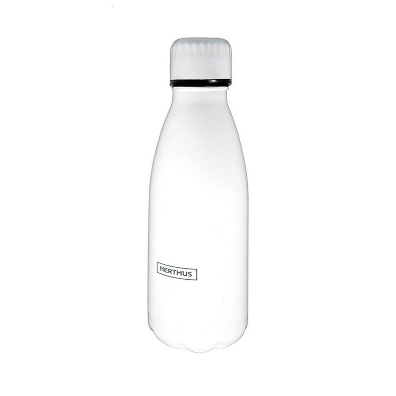 nerthus kitchenware Botellas de Doble Pared de Acero inoxidable - 350 ml Blanco