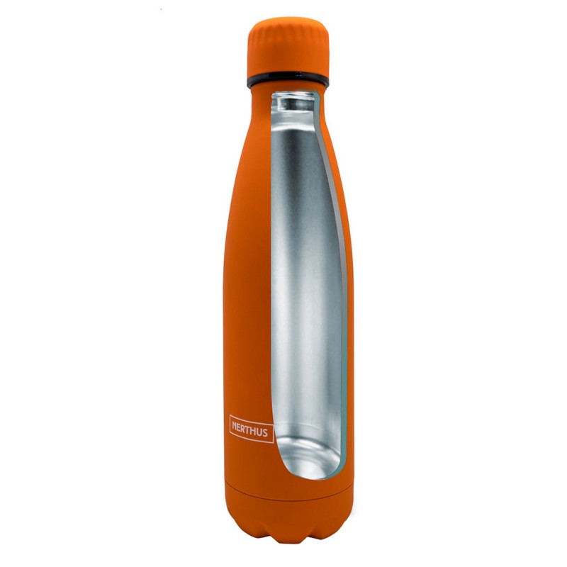 Nerthus Kitchenware Botellas De Doble Pared De Acero Inoxidable - 500 Ml Naranja