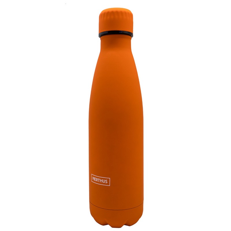 nerthus kitchenware Botellas de Doble Pared de Acero inoxidable - 500 ml Naranja