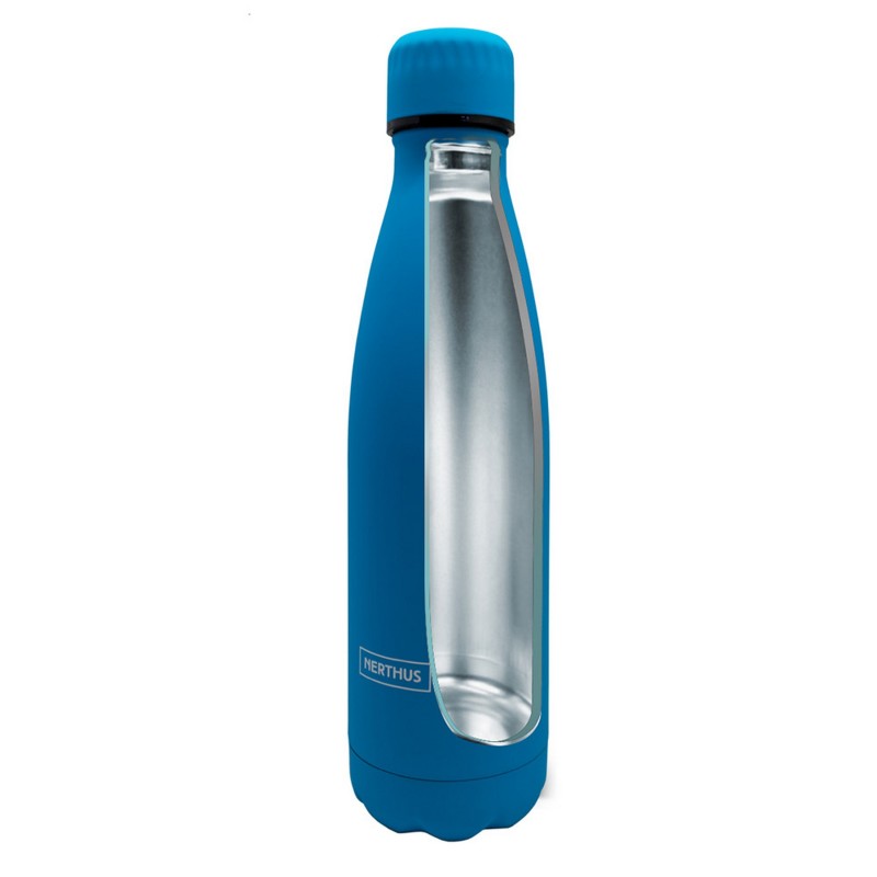 Nerthus Kitchenware Botellas De Doble Pared De Acero Inoxidable - 500 Ml Azul