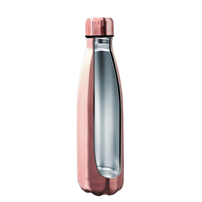 Nerthus Kitchenware Botellas De Doble Pared De Acero Inoxidable - 500 Ml Oro Rosa
