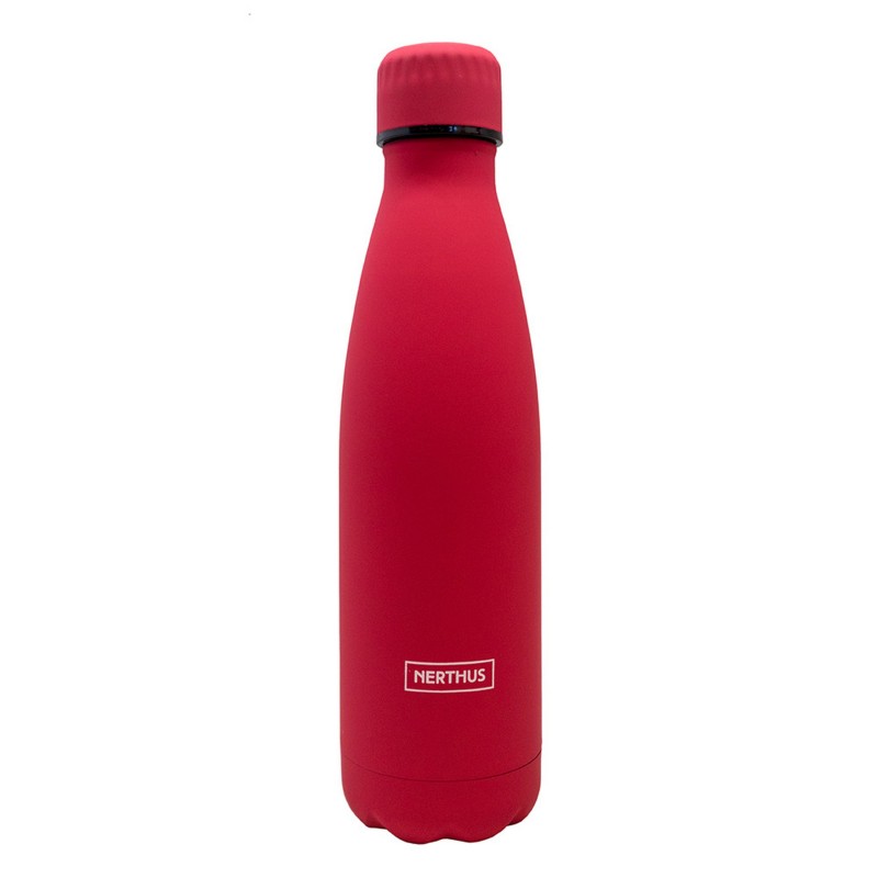 nerthus kitchenware Botellas de Doble Pared de Acero inoxidable - 500 ml Rosa