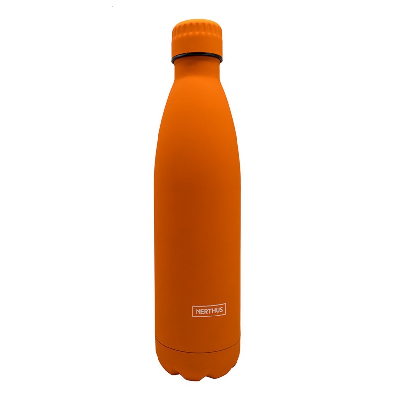 nerthus kitchenware Botellas de Doble Pared de Acero inoxidable - 750 ml Naranja