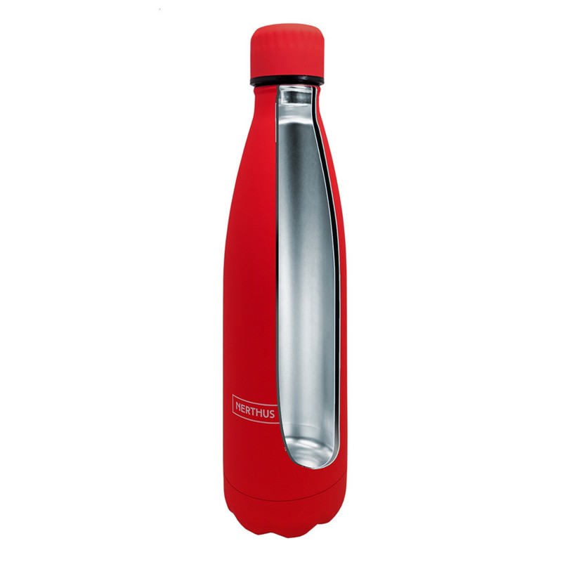Nerthus Kitchenware Botellas De Doble Pared De Acero Inoxidable - 750 Ml Rojo