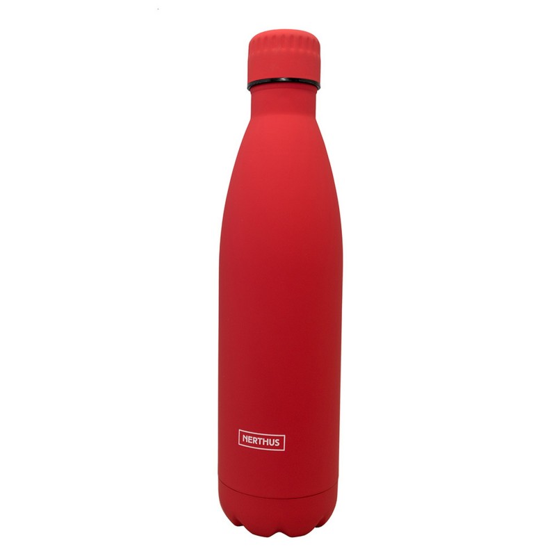 nerthus kitchenware Botellas de Doble Pared de Acero inoxidable - 750 ml Rojo