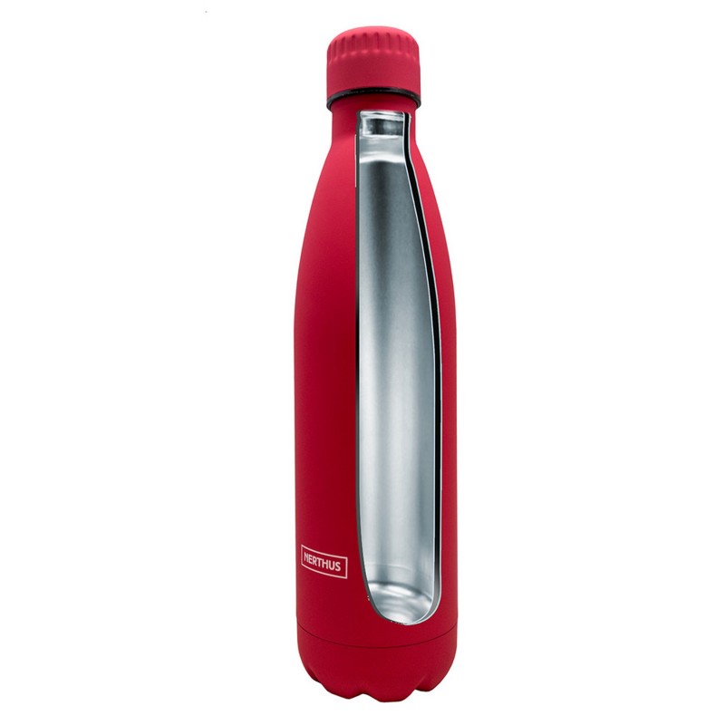 Nerthus Kitchenware Botellas De Doble Pared De Acero Inoxidable - 750 Ml Rosa