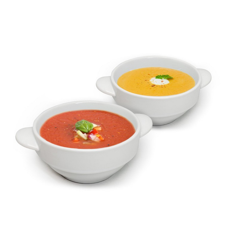 Nerthus Kitchenware Cuenco De Porcelana Para Sopa Con Asas