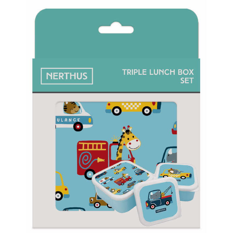 Nerthus Kitchenware Fiambreras Apilables Para Niños Coches