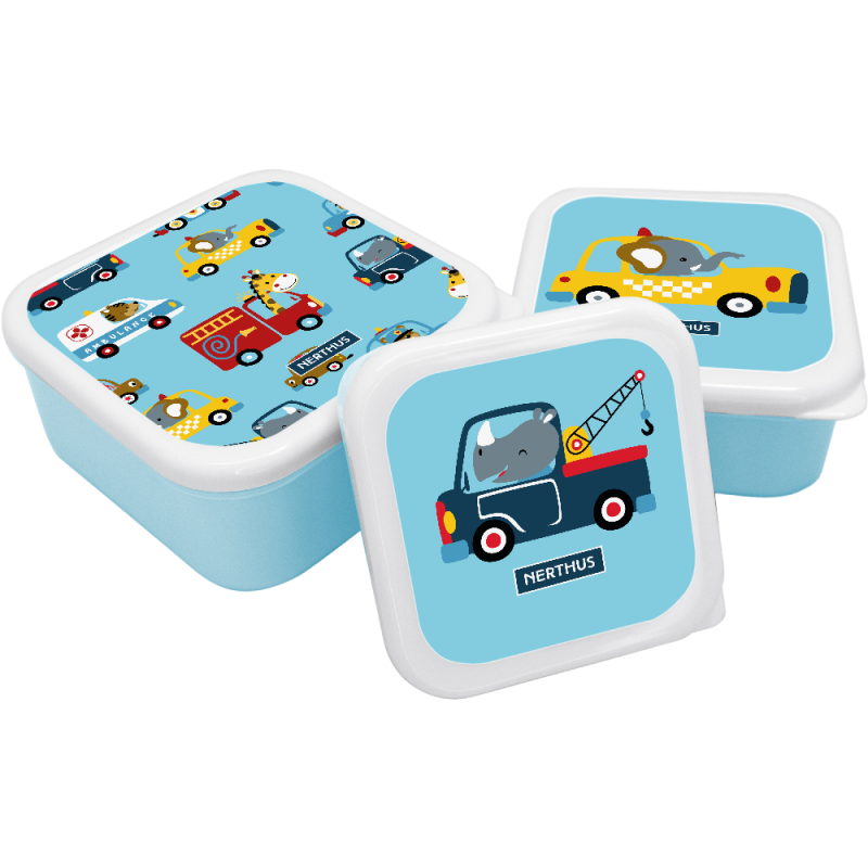 nerthus kitchenware Fiambreras Apilables para Niños Coches