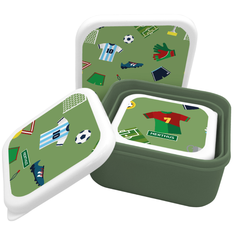 Nerthus Kitchenware Fiambreras Apilables Para Niños Fútbol