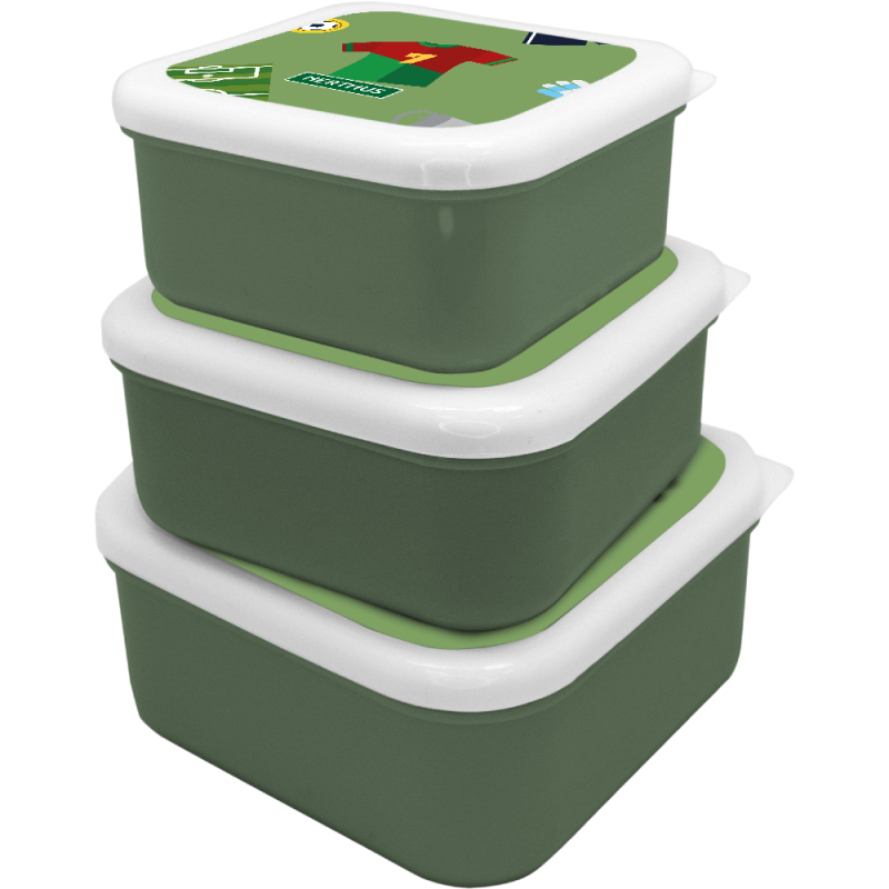 Nerthus Kitchenware Fiambreras Apilables Para Niños Fútbol