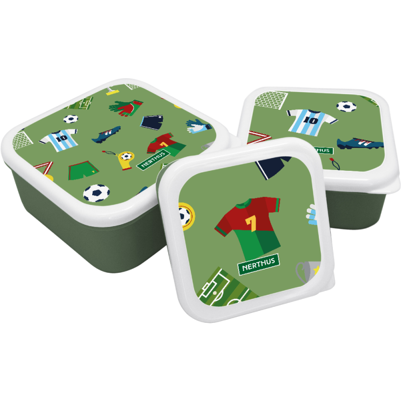 nerthus kitchenware Fiambreras Apilables para Niños Fútbol