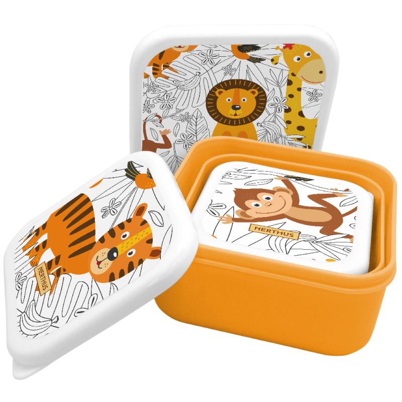Nerthus Kitchenware Fiambreras Apilables Para Niños Leones