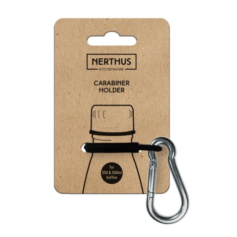 Nerthus Kitchenware Mosquetón Llavero De Silicona Color Negro